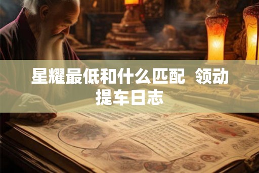 星耀最低和什么匹配  领动提车日志