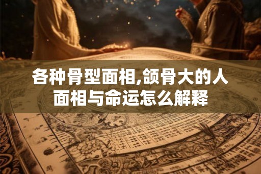 各种骨型面相,颌骨大的人面相与命运怎么解释