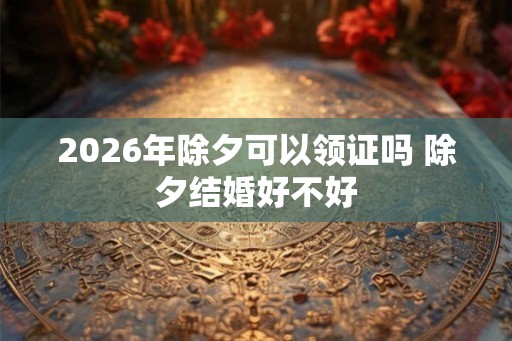 2026年除夕可以领证吗 除夕结婚好不好