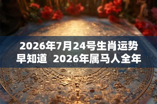 2026年7月24号生肖运势早知道  2026年属马人全年运势