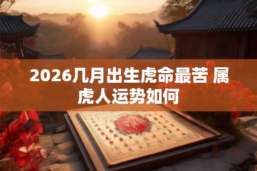 2026几月出生虎命最苦 属虎人运势如何