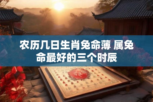农历几日生肖兔命薄 属兔命最好的三个时辰