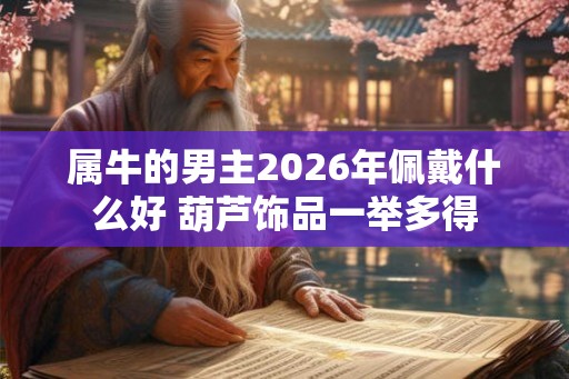 属牛的男主2026年佩戴什么好 葫芦饰品一举多得