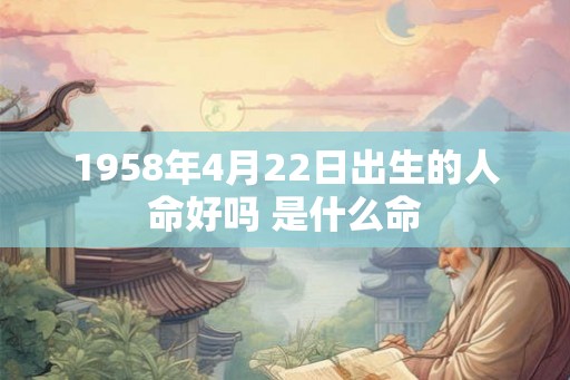 1958年4月22日出生的人命好吗 是什么命