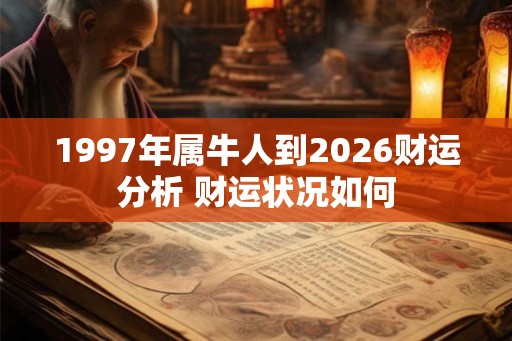1997年属牛人到2026财运分析 财运状况如何