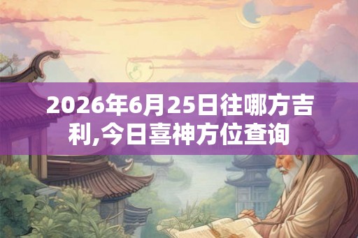 2026年6月25日往哪方吉利,今日喜神方位查询