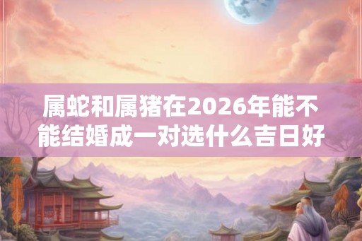 属蛇和属猪在2026年能不能结婚成一对选什么吉日好 属蛇和属猪在2026年能不能结婚成一对选什么吉日好