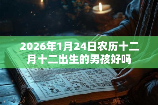 2026年1月24日农历十二月十二出生的男孩好吗