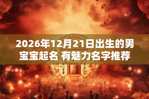 2026年12月21日出生的男宝宝起名 有魅力名字推荐