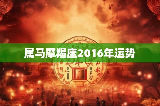 属马摩羯座2016年运势