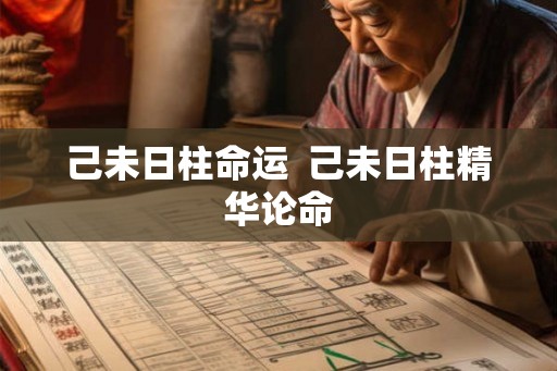 己未日柱命运  己未日柱精华论命