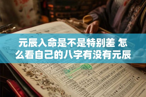 元辰入命是不是特别差 怎么看自己的八字有没有元辰 元辰入命是不是特别差 怎么看自己的八字有没有元辰