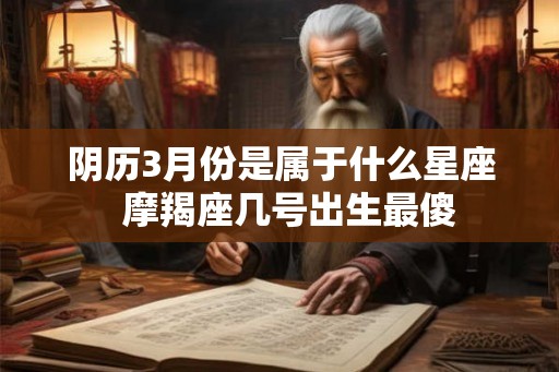 阴历3月份是属于什么星座  摩羯座几号出生最傻