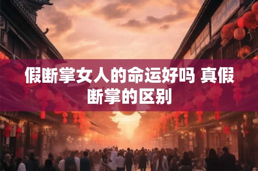 假断掌女人的命运好吗 真假断掌的区别 假断掌女人的命运好吗 真假断掌的区别