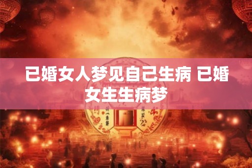 已婚女人梦见自己生病 已婚女生生病梦