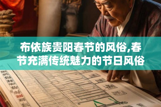 布依族贵阳春节的风俗,春节充满传统魅力的节日风俗
