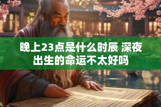 晚上23点是什么时辰 深夜出生的命运不太好吗