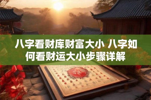 八字看财库财富大小 八字如何看财运大小步骤详解 八字看财库财富大小 八字如何看财运大小步骤详解