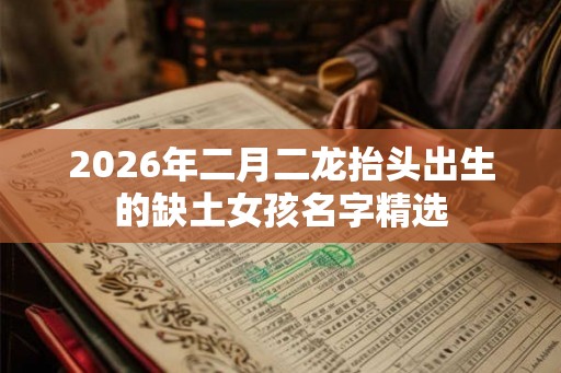 2026年二月二龙抬头出生的缺土女孩名字精选 2026年二月二龙抬头出生的缺土女孩名字精选