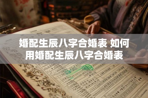 婚配生辰八字合婚表 如何用婚配生辰八字合婚表