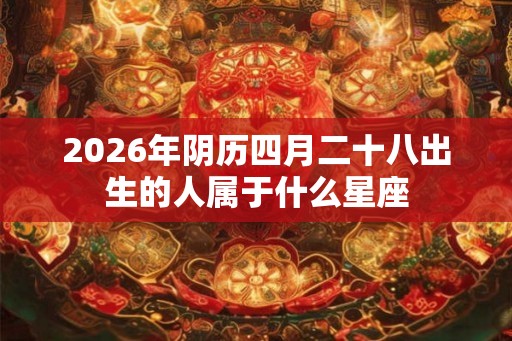 2026年阴历四月二十八出生的人属于什么星座