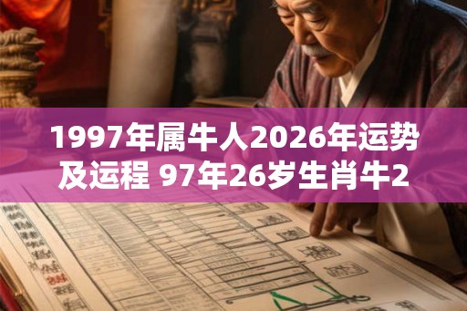 1997年属牛人2026年运势及运程 97年26岁生肖牛2026年每月运势 1997年属牛人2026年运势及运程 97年26岁生肖牛2026年每月运势
