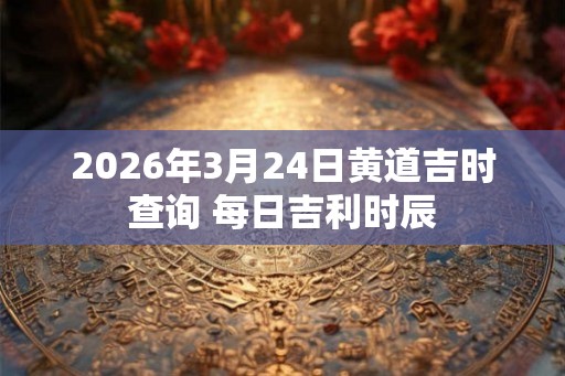2026年3月24日黄道吉时查询 每日吉利时辰
