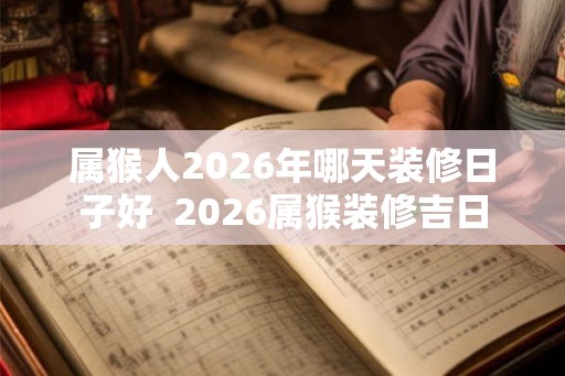 属猴人2026年哪天装修日子好 2026属猴装修吉日 属猴人2026年哪天装修日子好 2026属猴装修吉日
