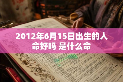 2012年6月15日出生的人命好吗 是什么命