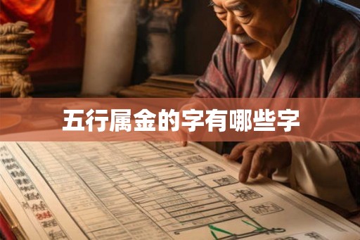 五行属金的字有哪些字