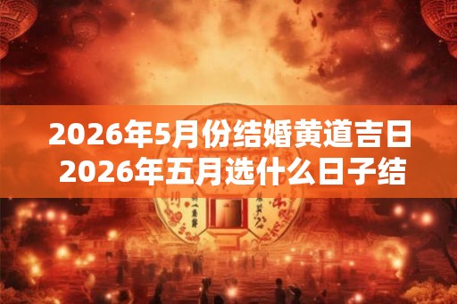 2026年5月份结婚黄道吉日 2026年五月选什么日子结婚好