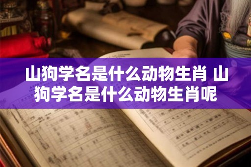 山狗学名是什么动物生肖 山狗学名是什么动物生肖呢 山狗学名是什么动物生肖 山狗学名是什么动物生肖呢