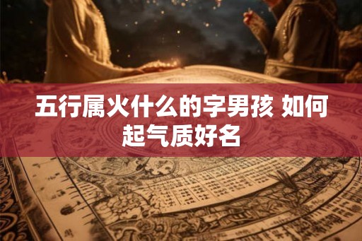 五行属火什么的字男孩 如何起气质好名 五行属火什么的字男孩 如何起气质好名