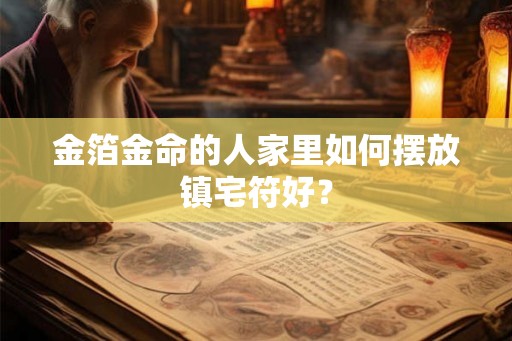 金箔金命的人家里如何摆放镇宅符好？