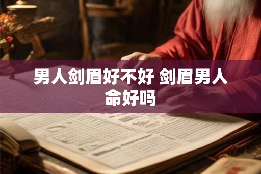 男人剑眉好不好 剑眉男人命好吗