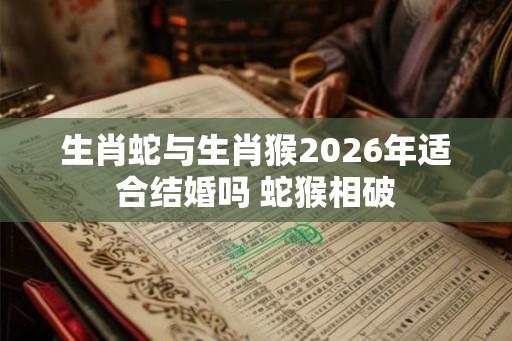 生肖蛇与生肖猴2026年适合结婚吗 蛇猴相破