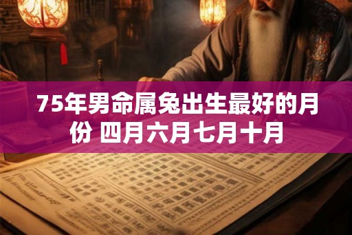 75年男命属兔出生最好的月份 四月六月七月十月