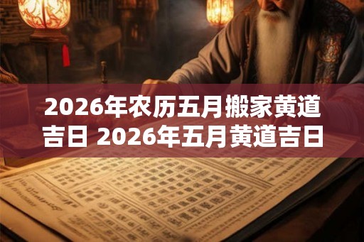 2026年农历五月搬家黄道吉日 2026年五月黄道吉日搬家 2026年农历五月搬家黄道吉日 2026年五月黄道吉日搬家
