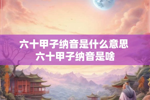 六十甲子纳音是什么意思 六十甲子纳音是啥 六十甲子纳音是什么意思 六十甲子纳音是啥