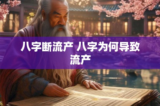 八字断流产 八字为何导致流产