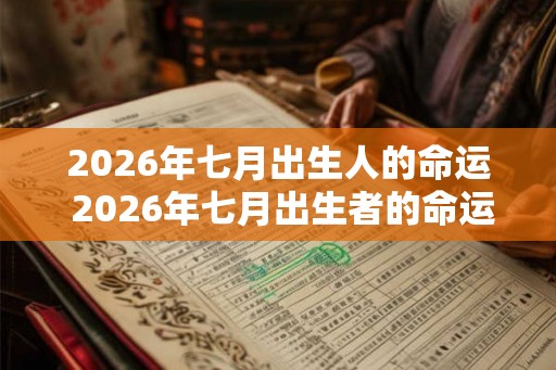 2026年七月出生人的命运 2026年七月出生者的命运如何