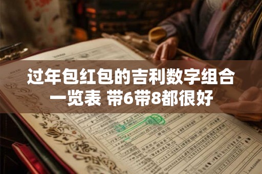 过年包红包的吉利数字组合一览表 带6带8都很好 过年包红包的吉利数字组合一览表 带6带8都很好