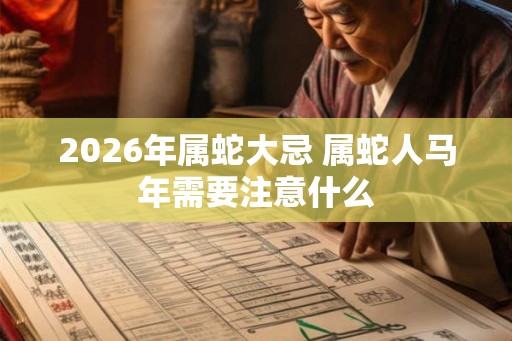 2026年属蛇大忌 属蛇人马年需要注意什么