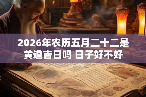 2026年农历五月二十二是黄道吉日吗 日子好不好
