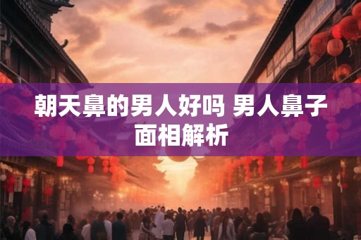 朝天鼻的男人好吗 男人鼻子面相解析