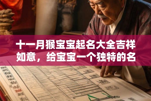 十一月猴宝宝起名大全吉祥如意，给宝宝一个独特的名字