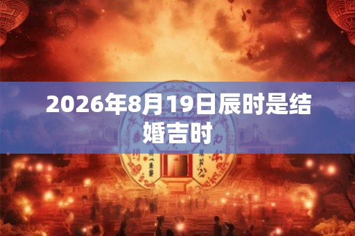 2026年8月19日辰时是结婚吉时