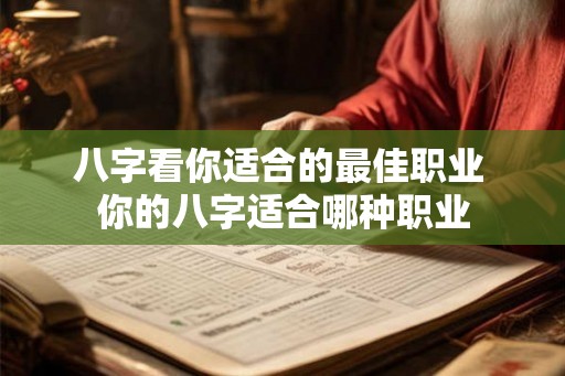 八字看你适合的最佳职业 你的八字适合哪种职业