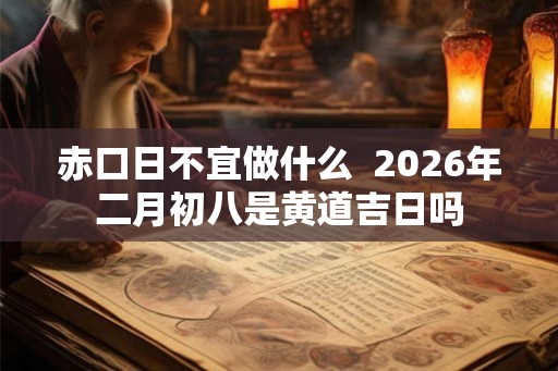 赤口日不宜做什么  2026年二月初八是黄道吉日吗