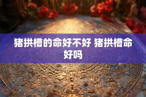 猪拱槽的命好不好 猪拱槽命好吗